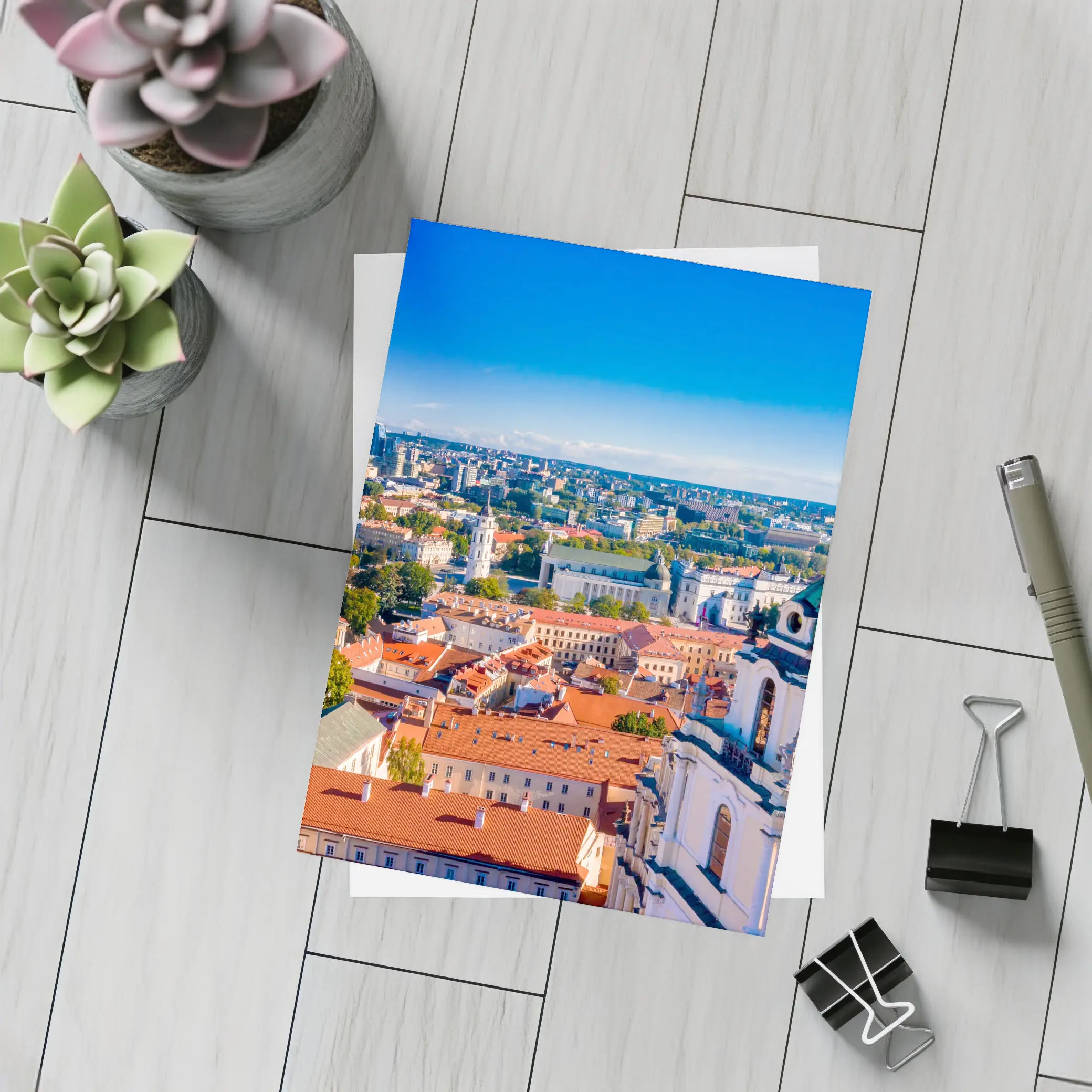Vilnius Old Town Aerial City View – Postcards