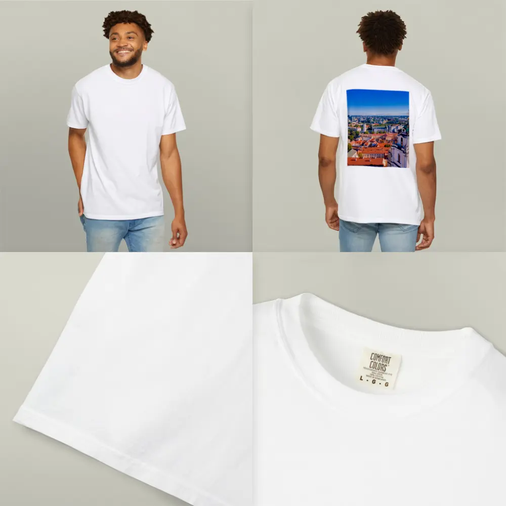 Vilnius Old Town Aerial City View – T-Shirts