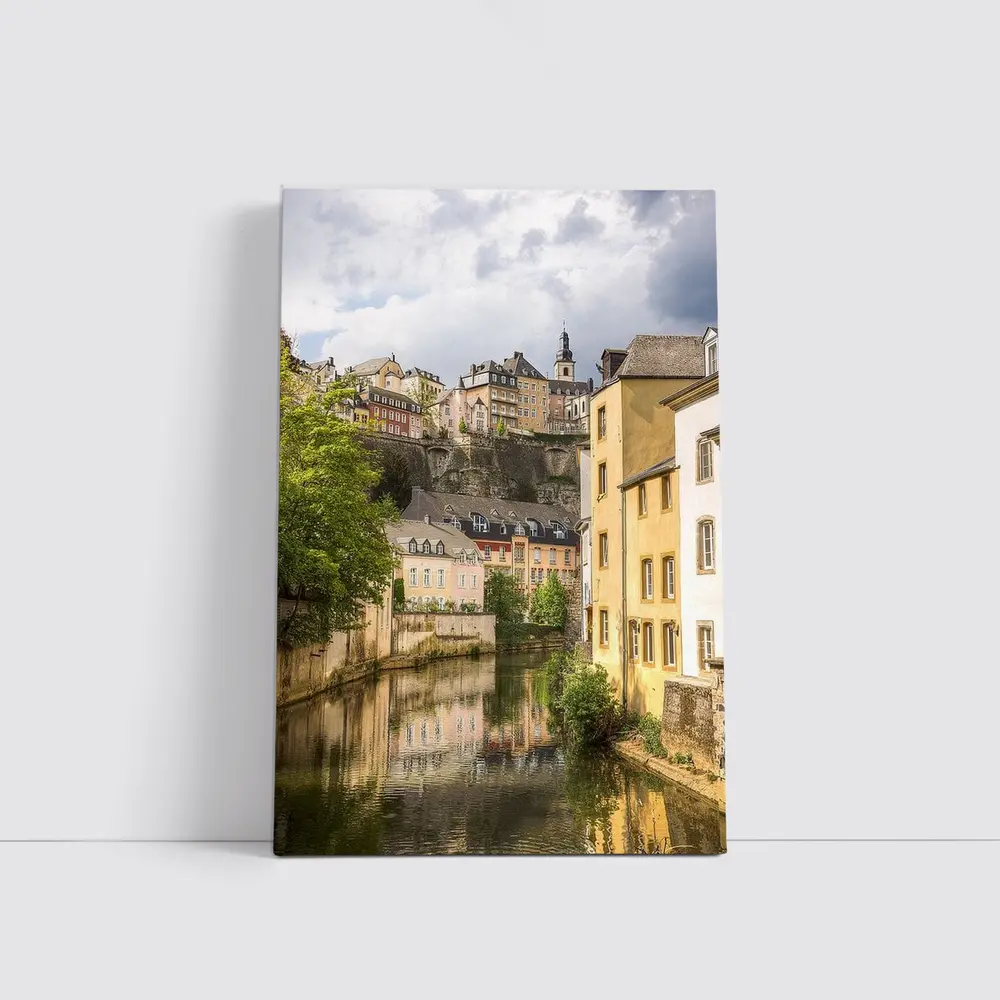 Luxembourg City Old Town River View – Wall Art