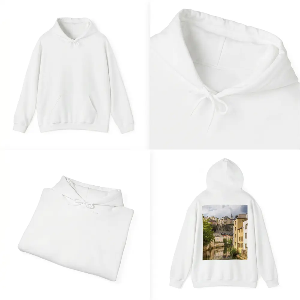 Luxembourg City Old Town River View – Hoodies