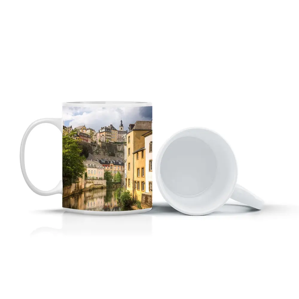 Luxembourg City Old Town River View – Mugs