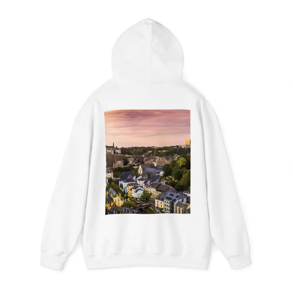 Luxembourg City Skyline At Sunset – Hoodies