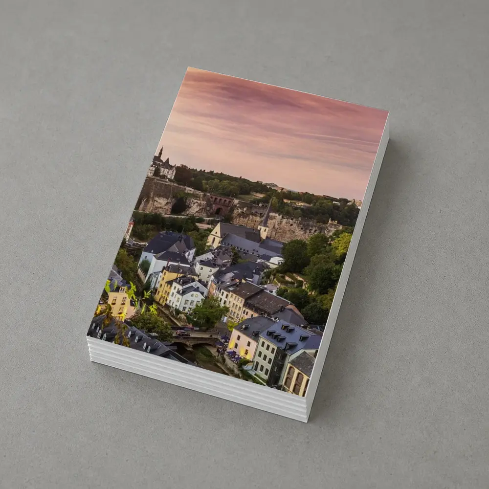 Luxembourg City Skyline At Sunset – Postcards