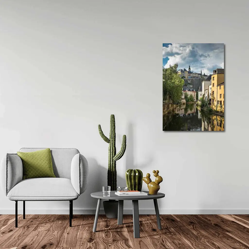 Luxembourg City Canal Old Town View – Wall Art