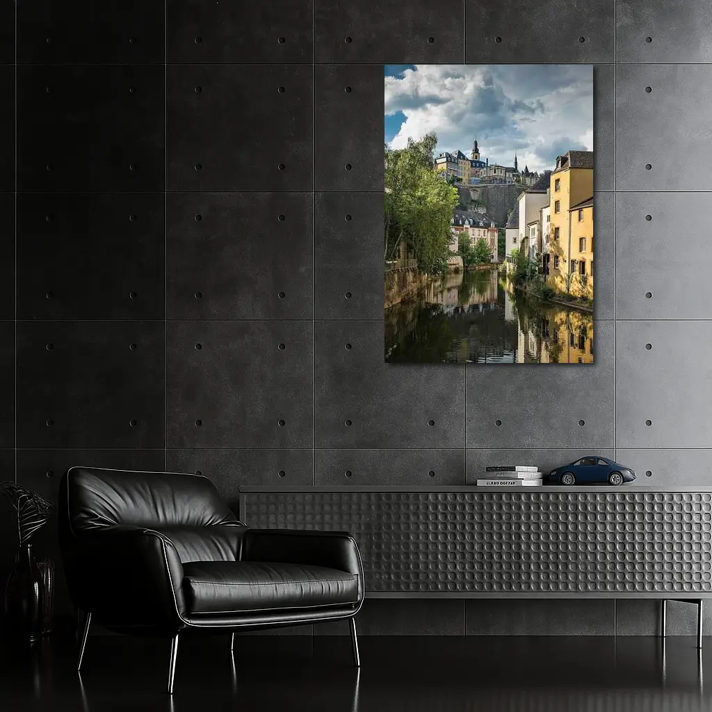 Luxembourg City Canal Old Town View – Wall Art