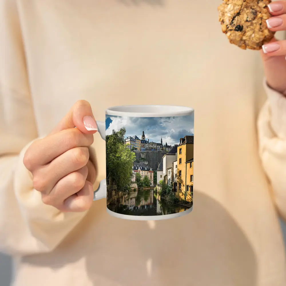 Luxembourg City Canal Old Town View – Mugs
