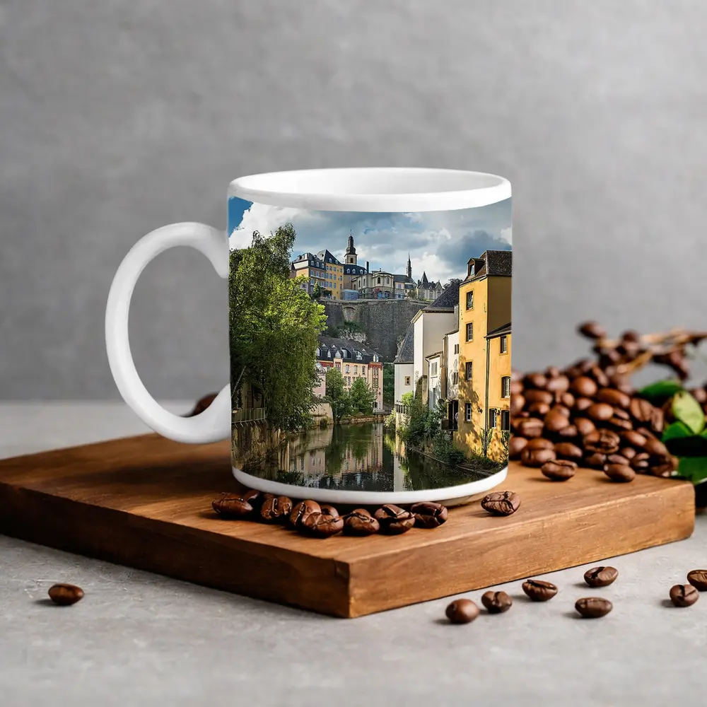Luxembourg City Canal Old Town View – Mugs