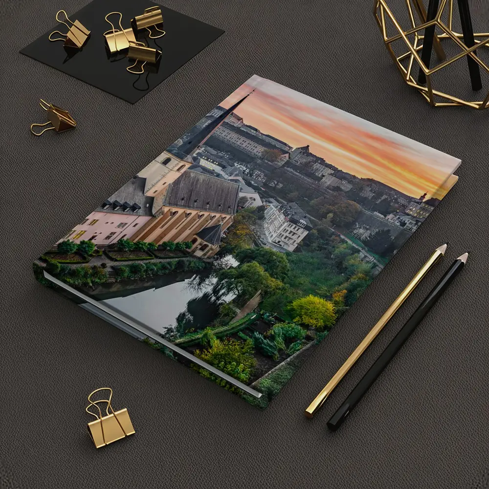 Luxembourg City Old Town Sunset Aerial View – Notebooks