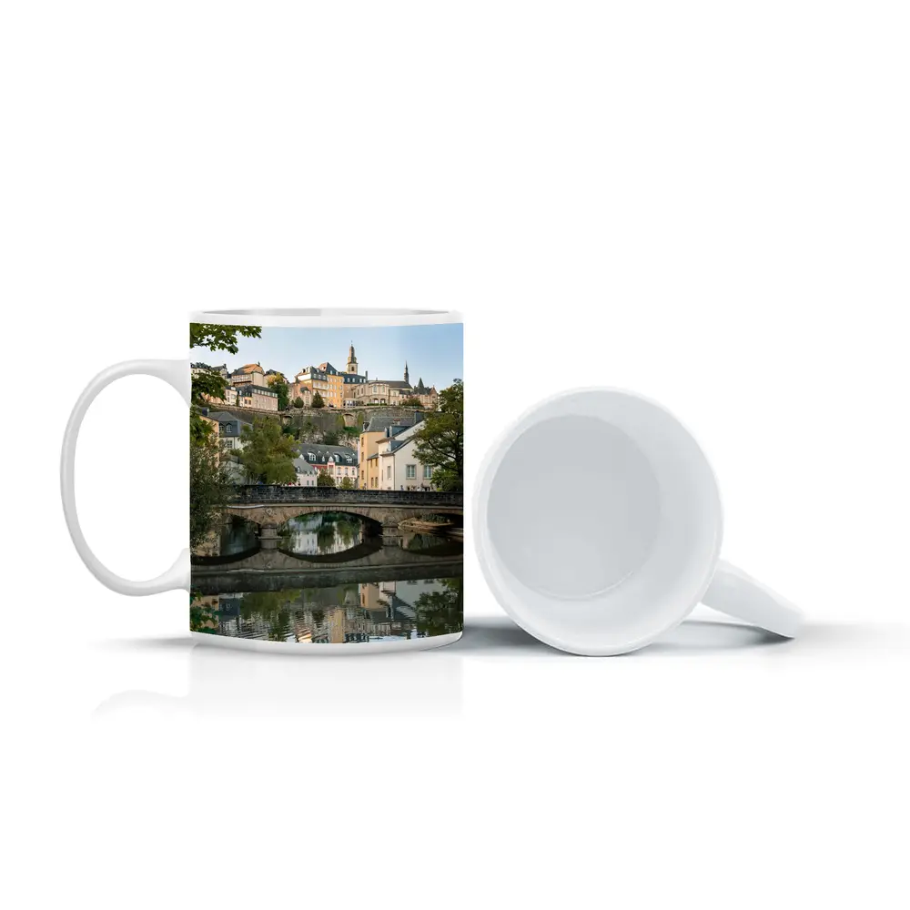 Luxembourg City Old Town Bridge Reflection – Mugs