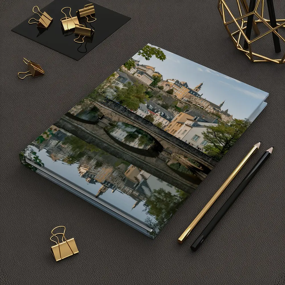 Luxembourg City Old Town Bridge Reflection – Notebooks