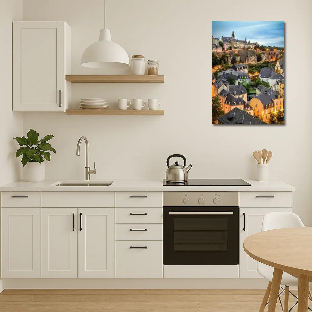Luxembourg City Old Town Evening Cityscape – Wall Art