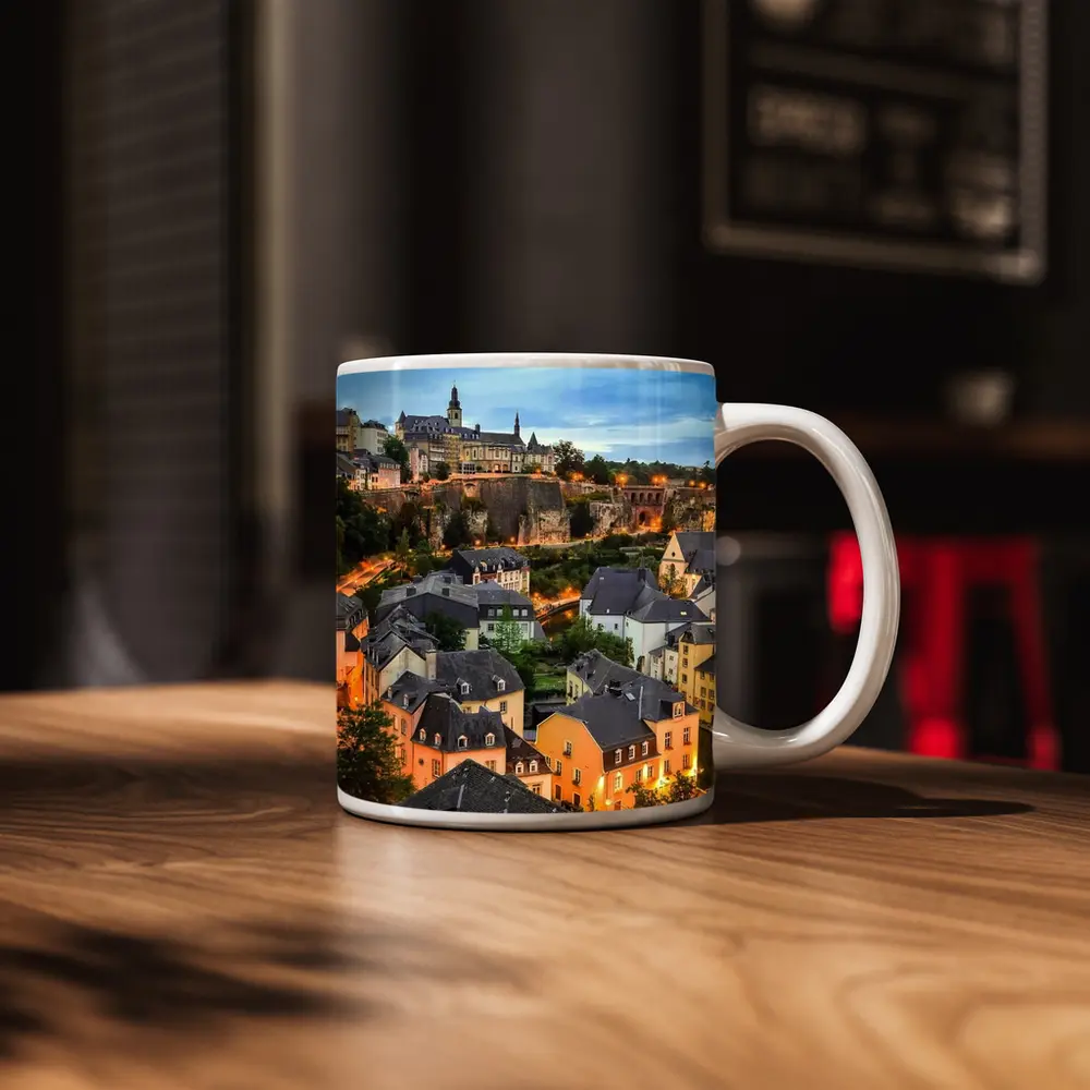 Luxembourg City Old Town Evening Cityscape – Mugs