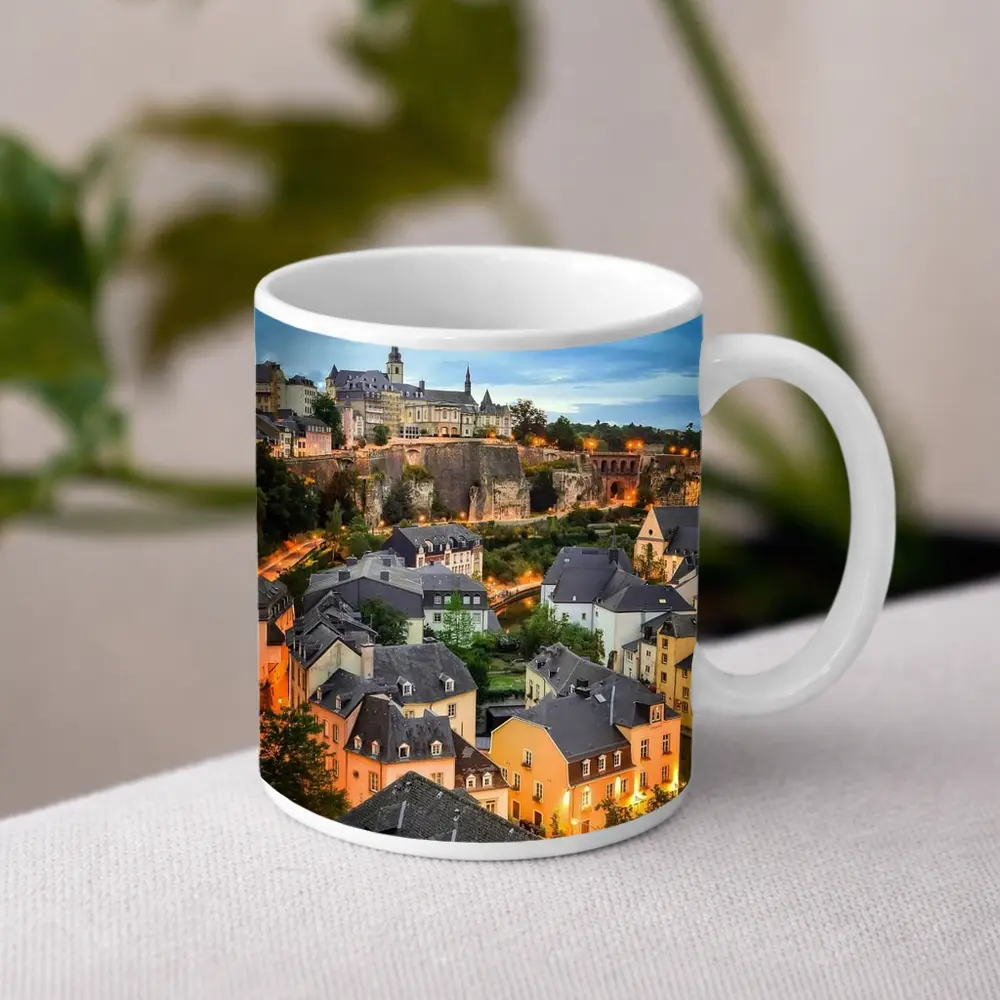 Luxembourg City Old Town Evening Cityscape – Mugs