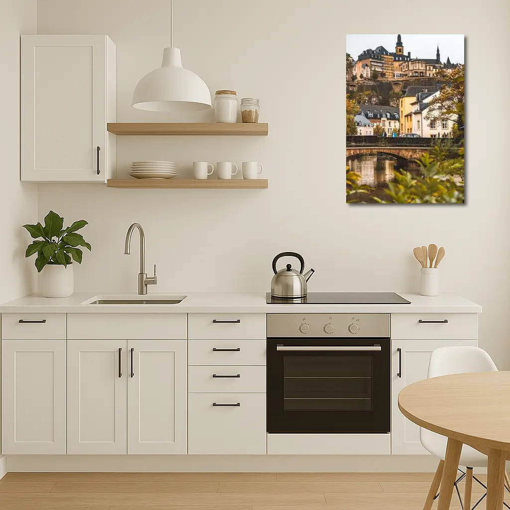 Luxembourg City Old Town Bridge View – Wall Art