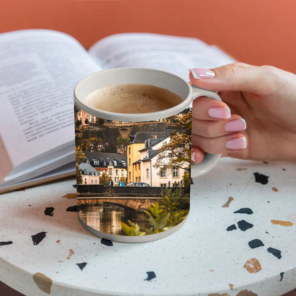 Luxembourg City Old Town Bridge View – Mugs