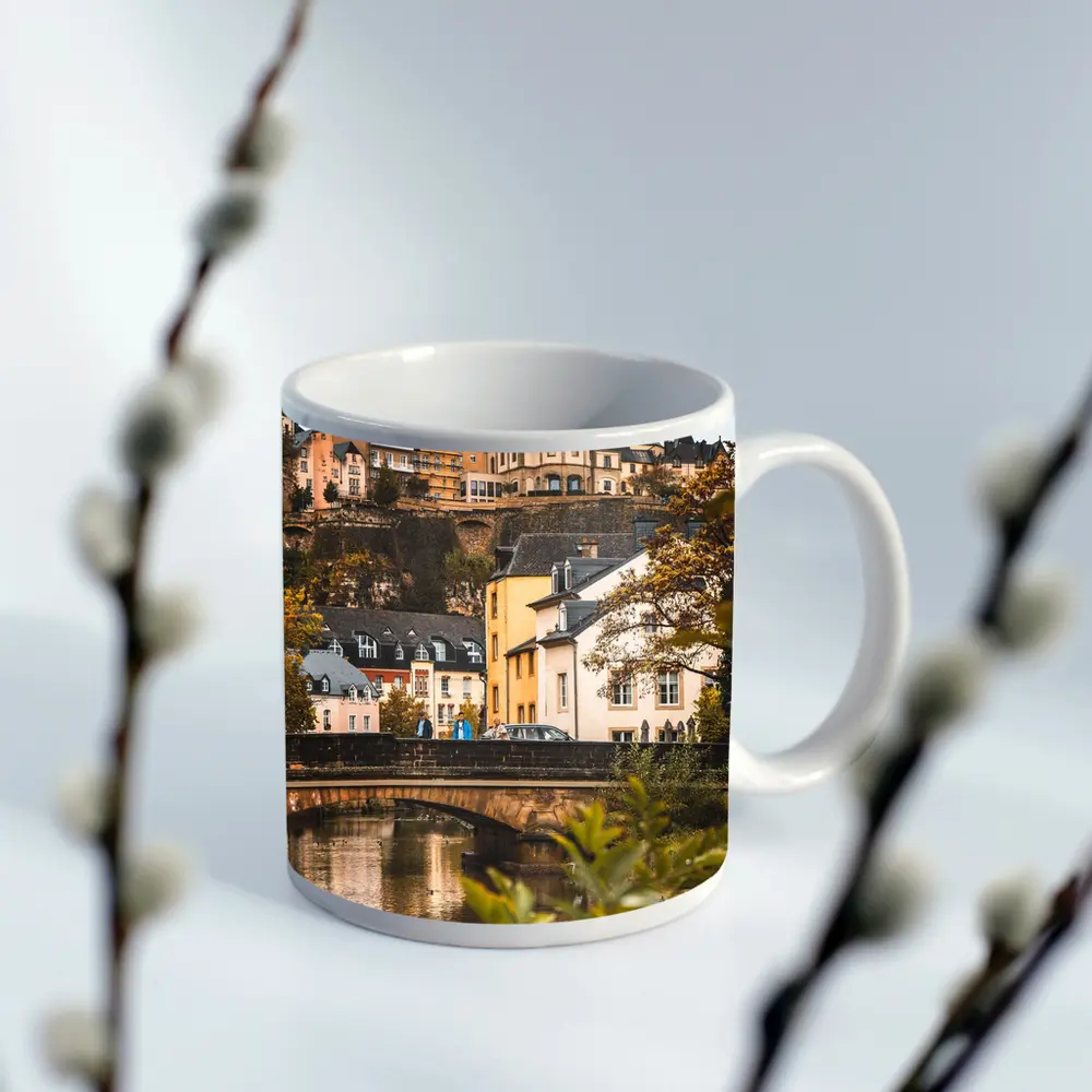 Luxembourg City Old Town Bridge View – Mugs