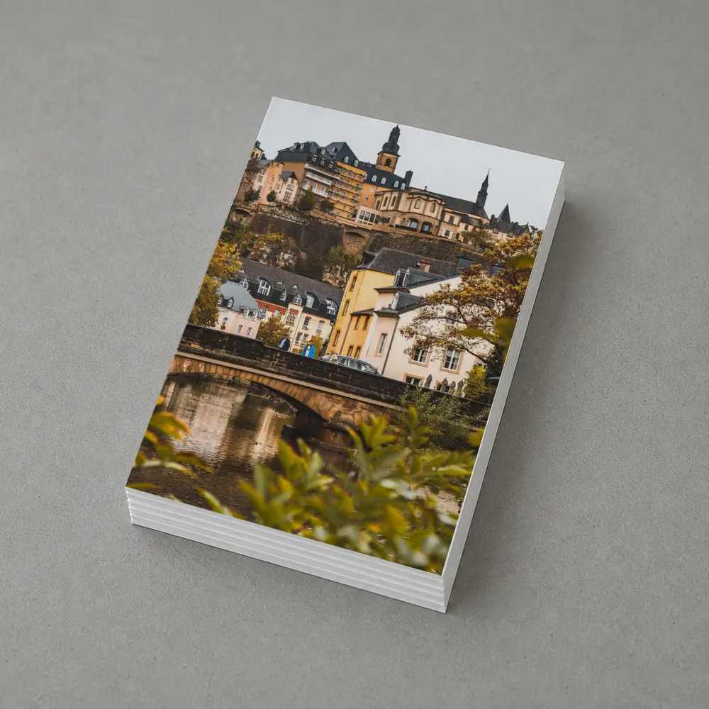 Luxembourg City Old Town Bridge View – Postcards