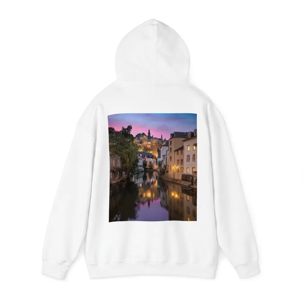 Luxembourg City Canal at Dusk Twilight – Hoodies