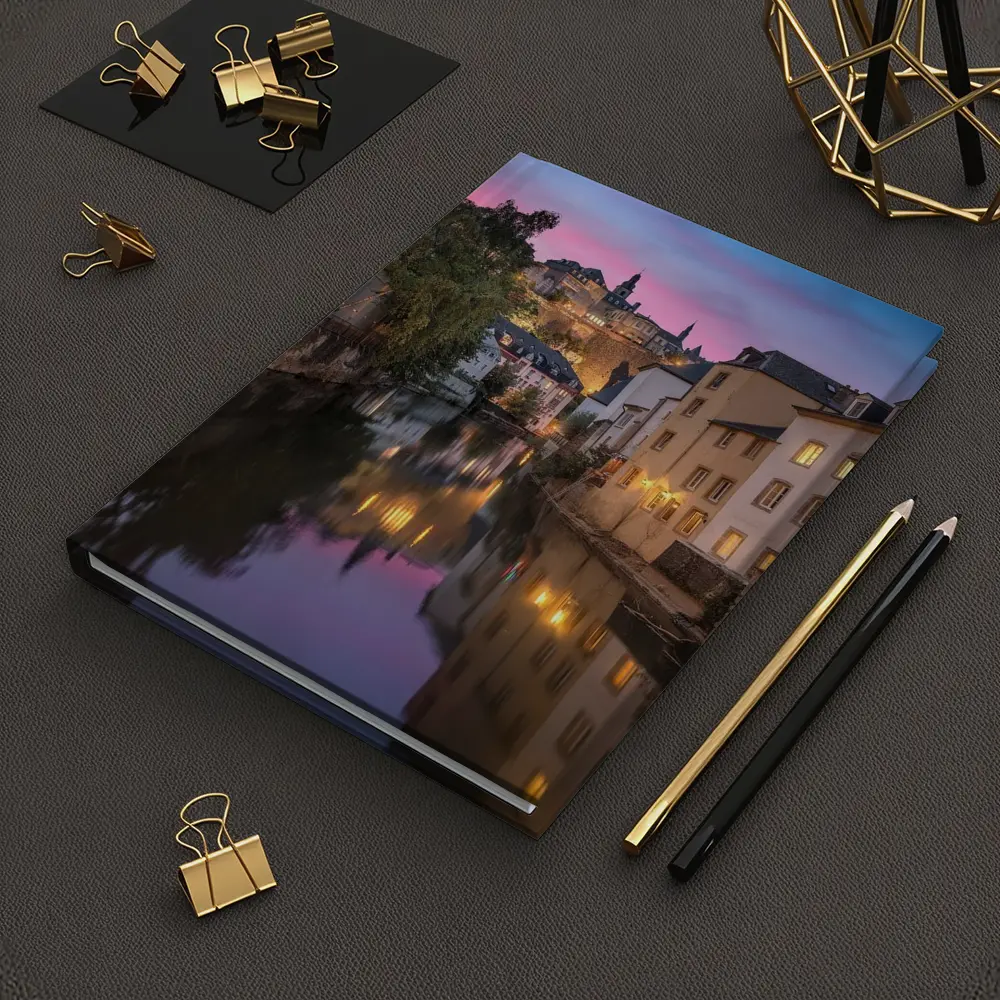 Luxembourg City Canal at Dusk Twilight – Notebooks