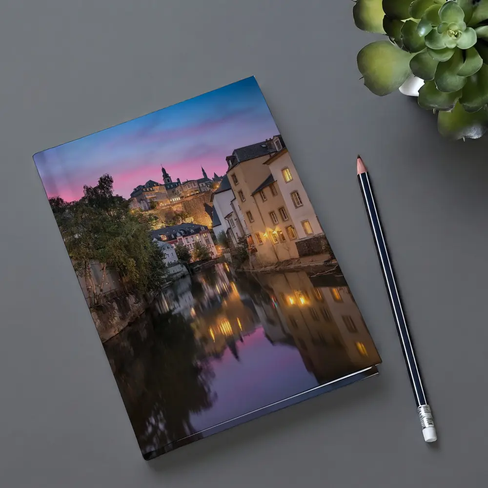 Luxembourg City Canal at Dusk Twilight – Notebooks