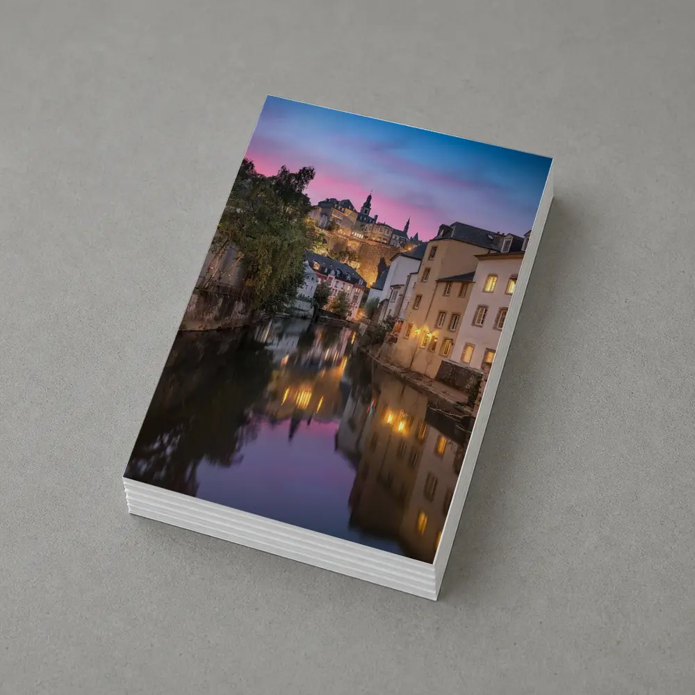 Luxembourg City Canal at Dusk Twilight – Postcards