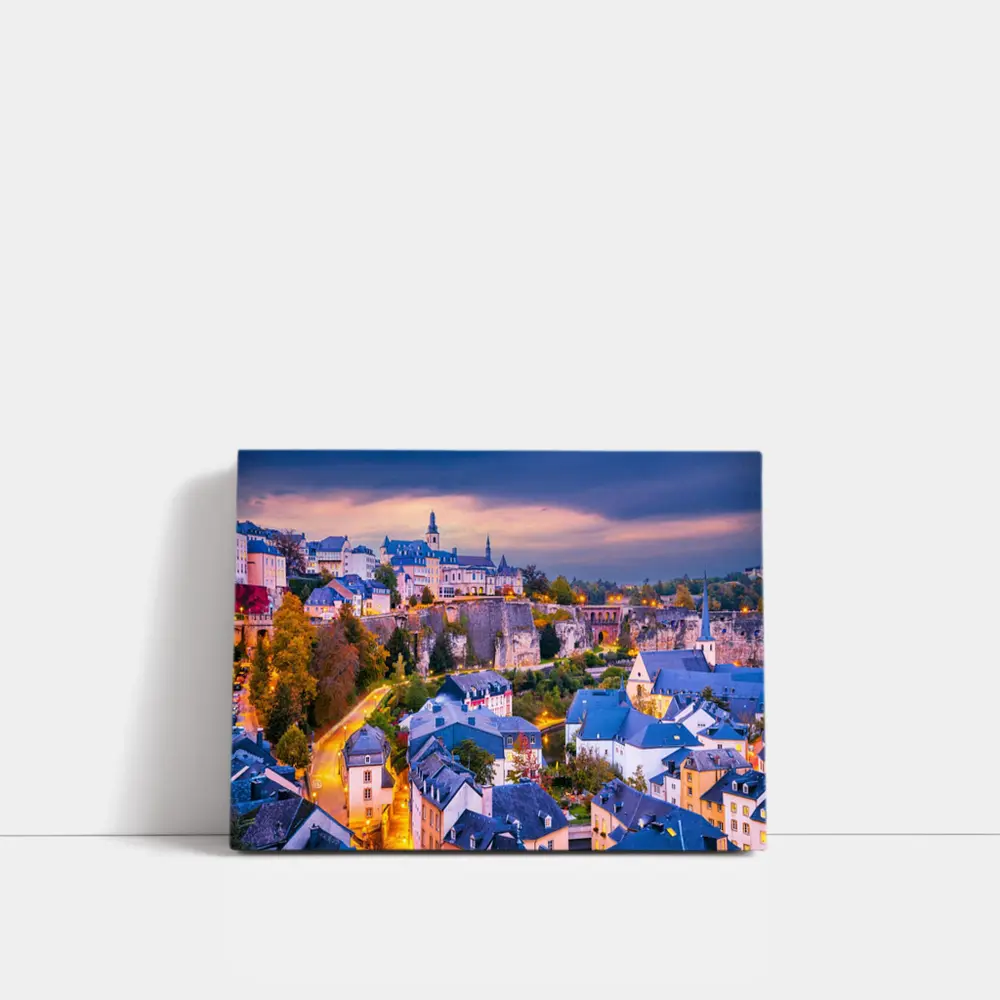 Luxembourg City Old Town at Dusk – Wall Art