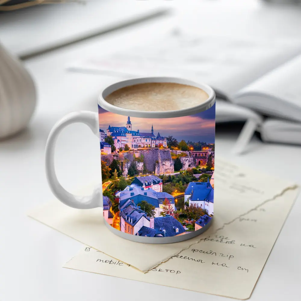 Luxembourg City Old Town at Dusk – Mugs