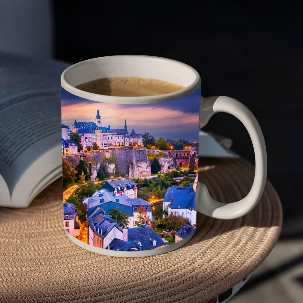 Luxembourg City Old Town at Dusk – Mugs