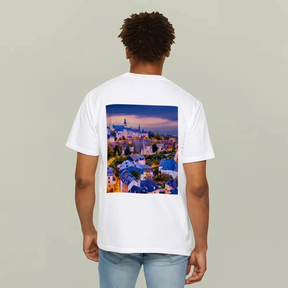 Luxembourg City Old Town at Dusk – T-Shirts