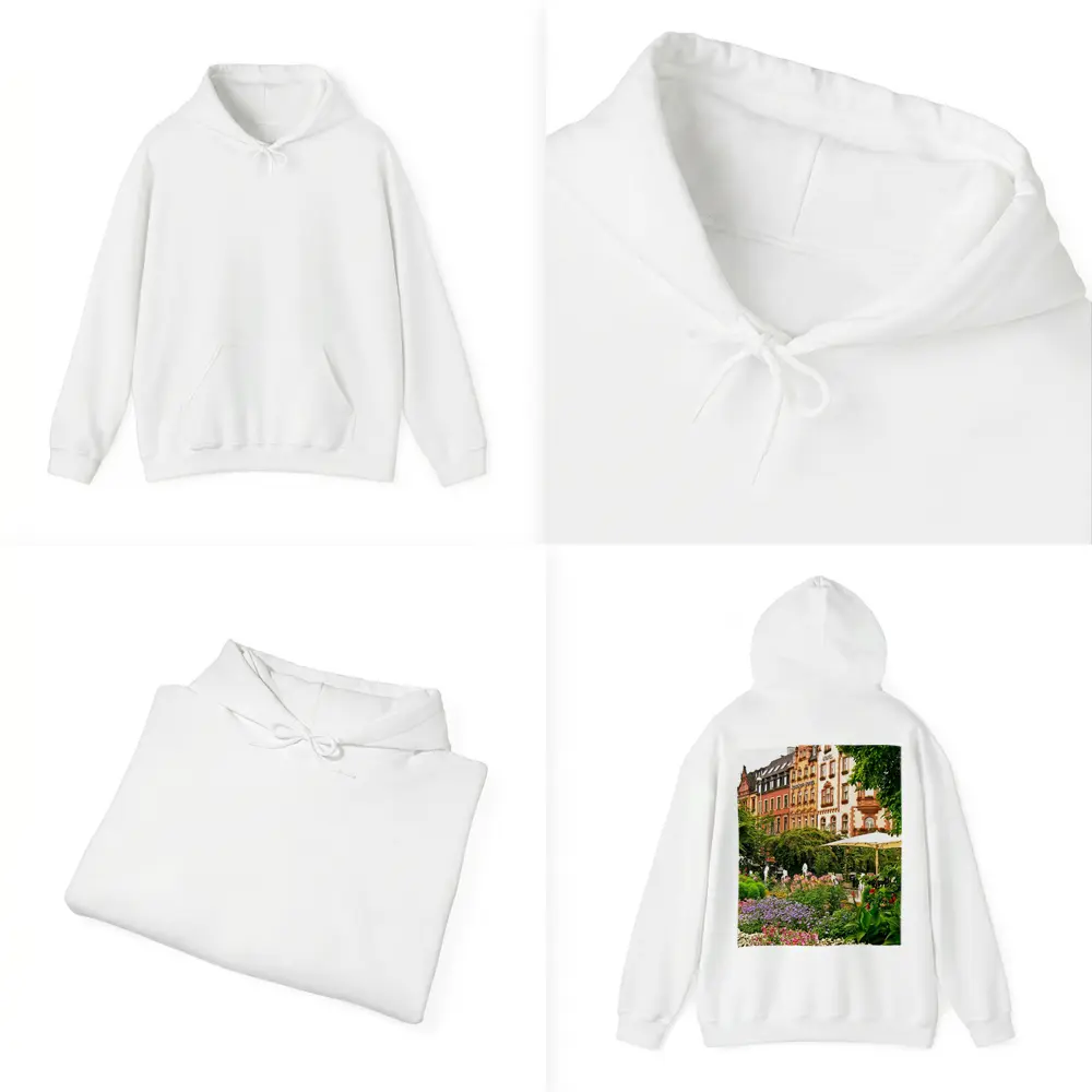 German Hotel Garden Colorful Flower Beds – Hoodies