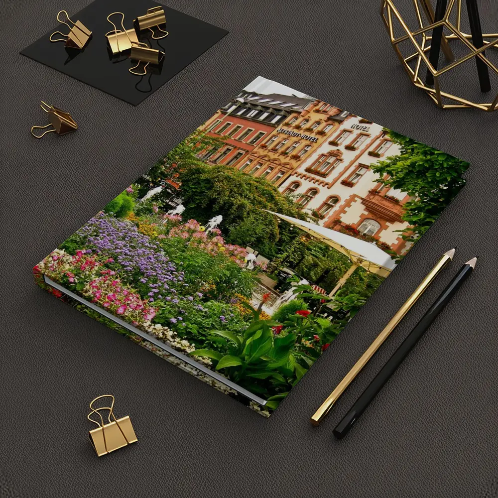 German Hotel Garden Colorful Flower Beds – Notebooks