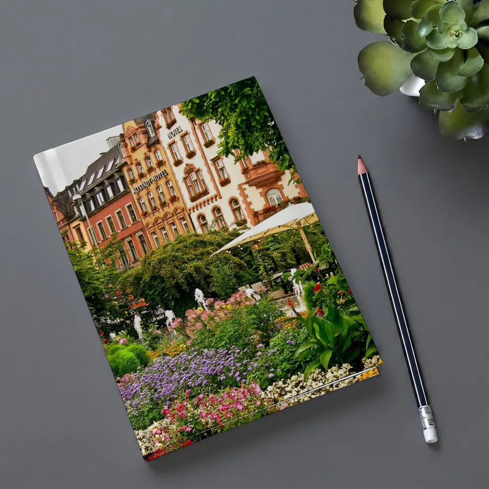 German Hotel Garden Colorful Flower Beds – Notebooks
