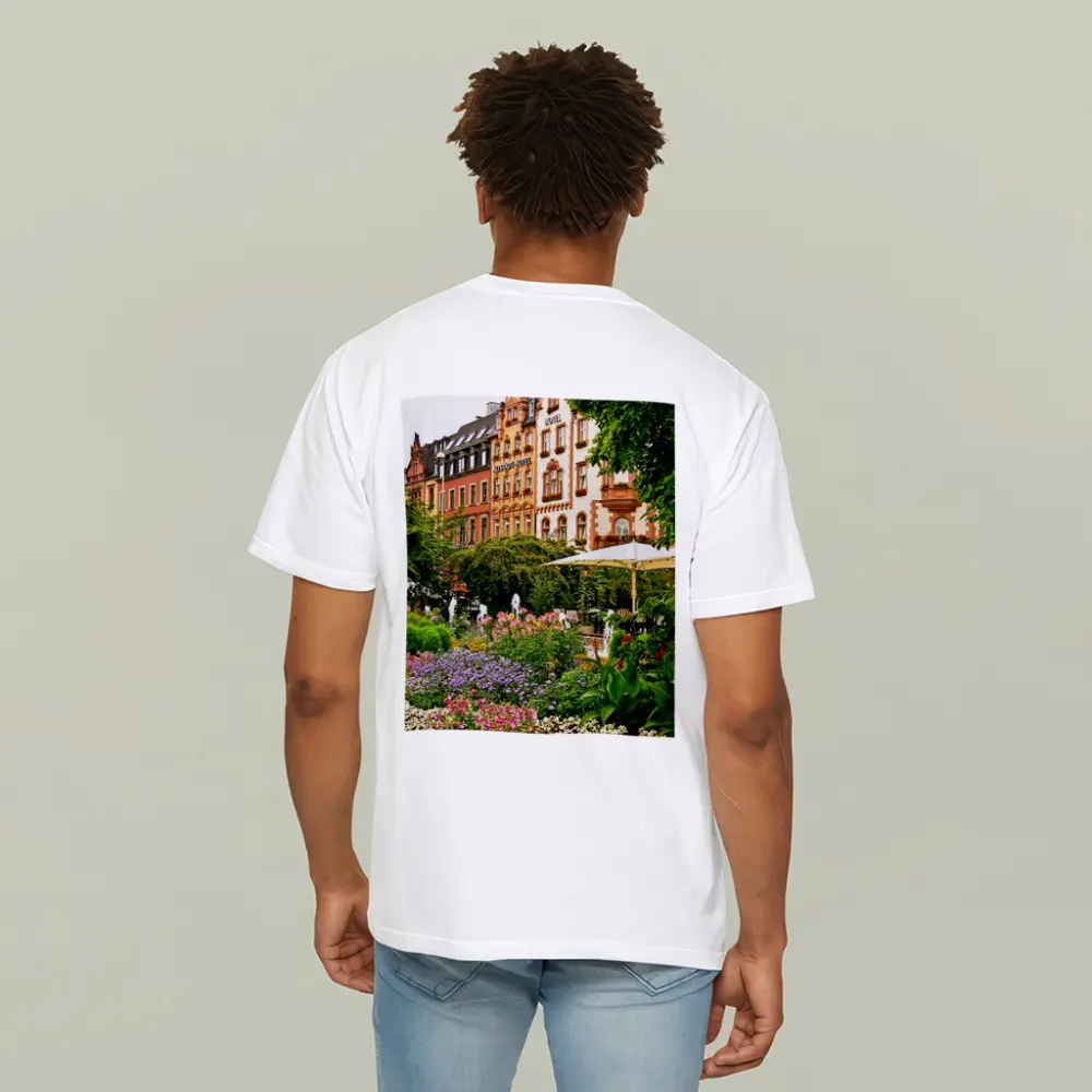 German Hotel Garden Colorful Flower Beds – T-Shirts