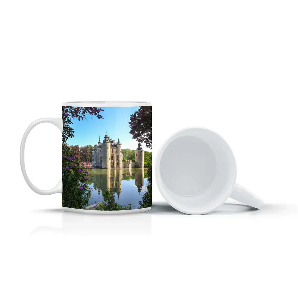 Medieval Castle Reflected In Moat Water – Mugs