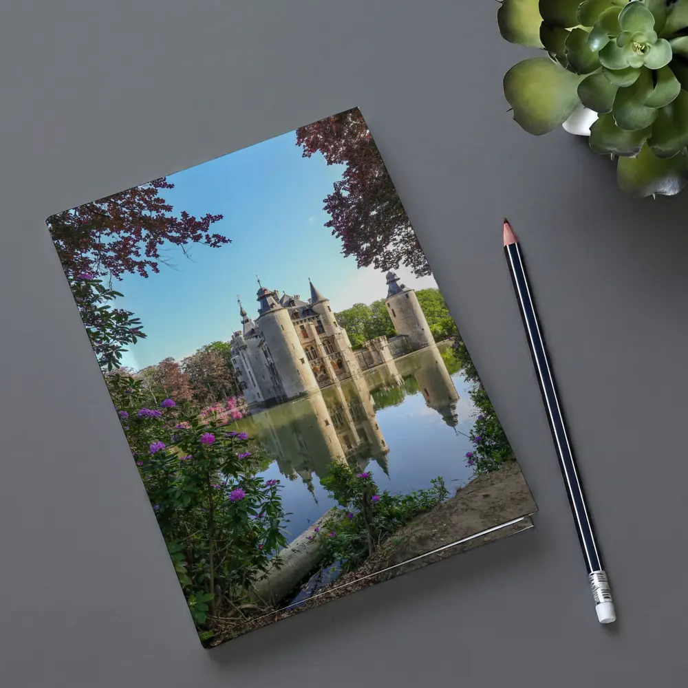 Medieval Castle Reflected In Moat Water – Notebooks