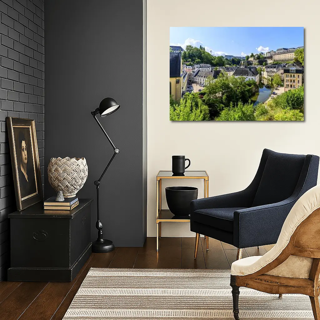 Luxembourg City Grund District River View – Wall Art