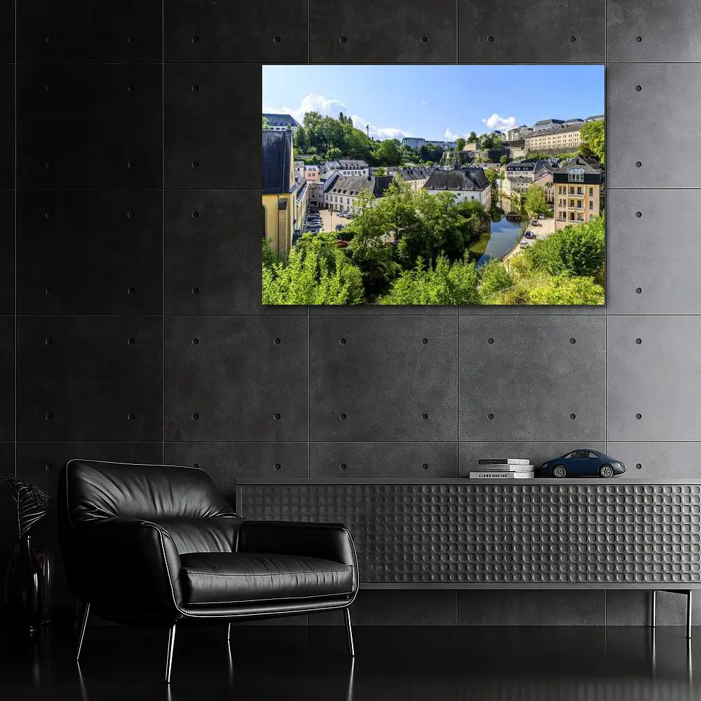 Luxembourg City Grund District River View – Wall Art