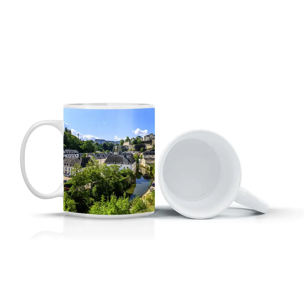 Luxembourg City Grund District River View – Mugs
