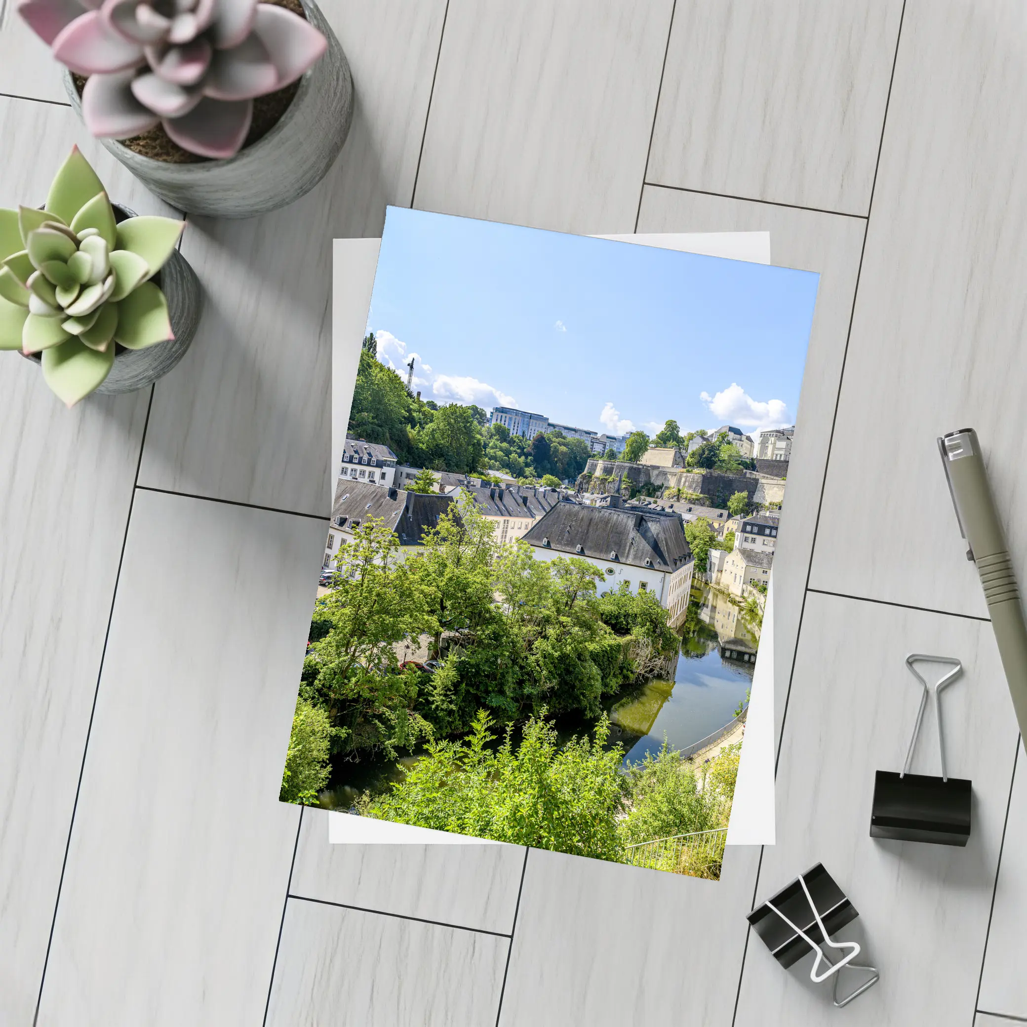 Luxembourg City Grund District River View – Postcards