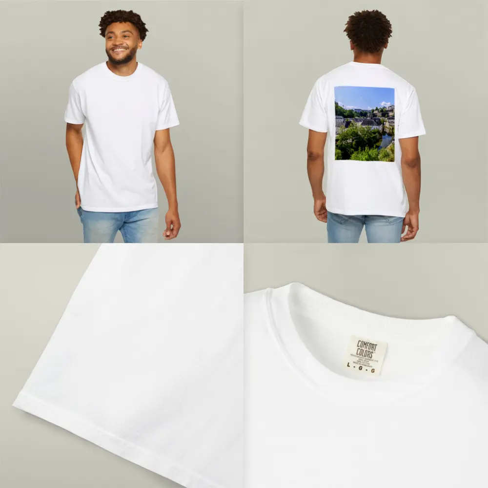 Luxembourg City Grund District River View – T-Shirts