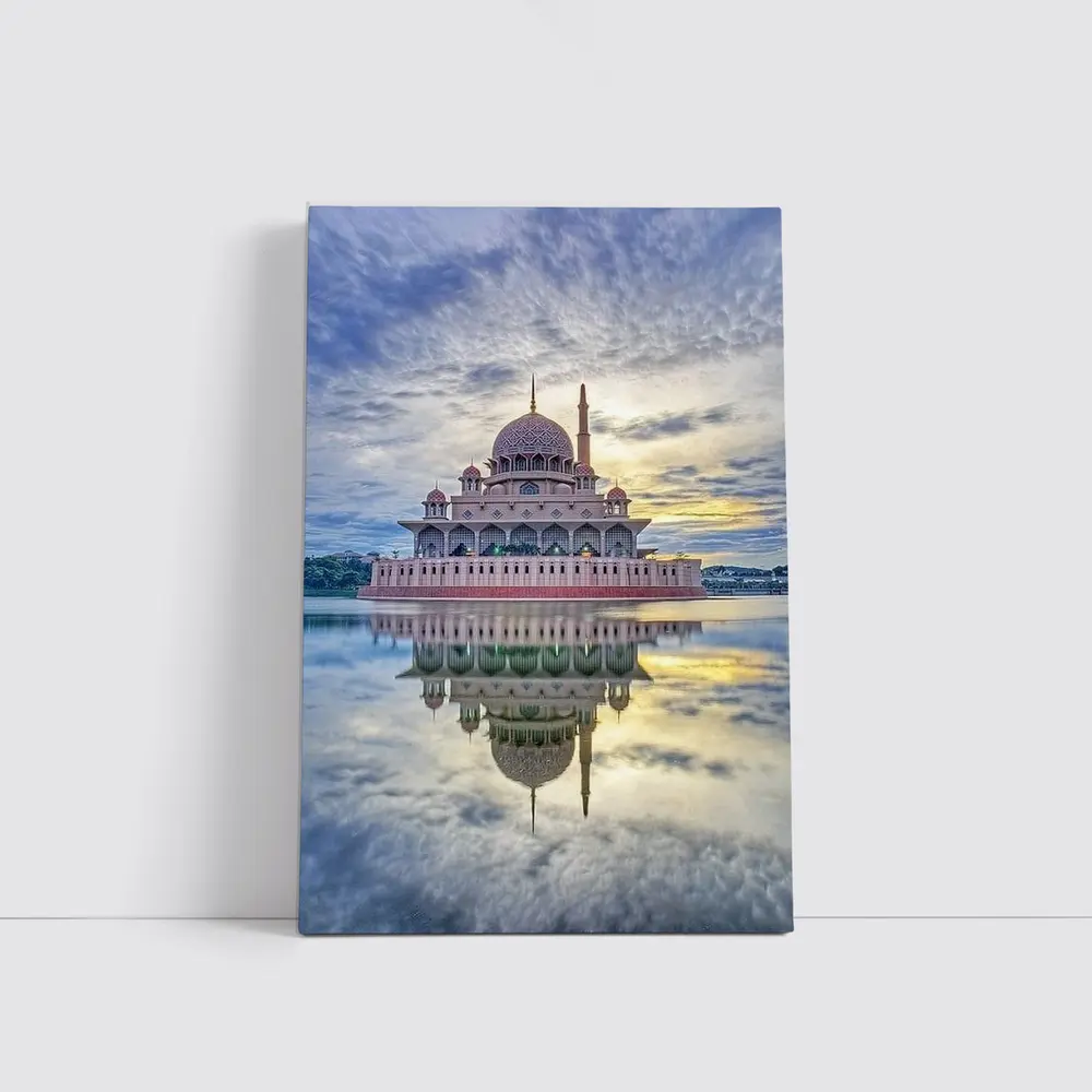 Putra Mosque Reflection Dramatic Cloudy Sky – Wall Art