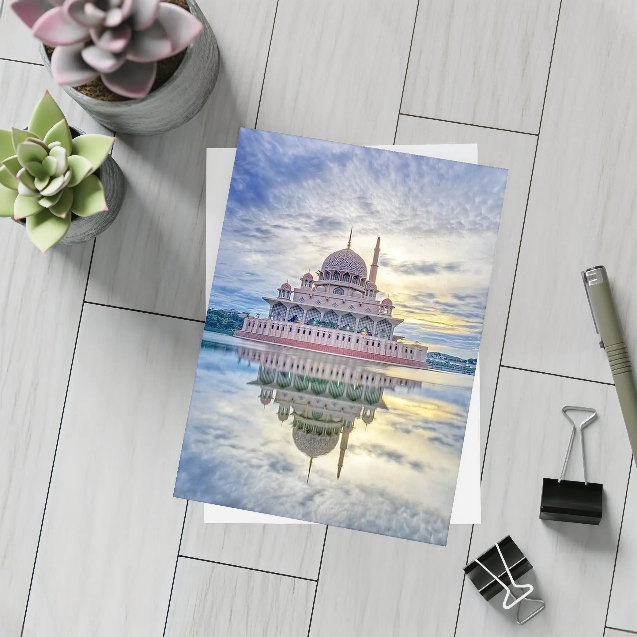 Putra Mosque Reflection Dramatic Cloudy Sky – Postcards
