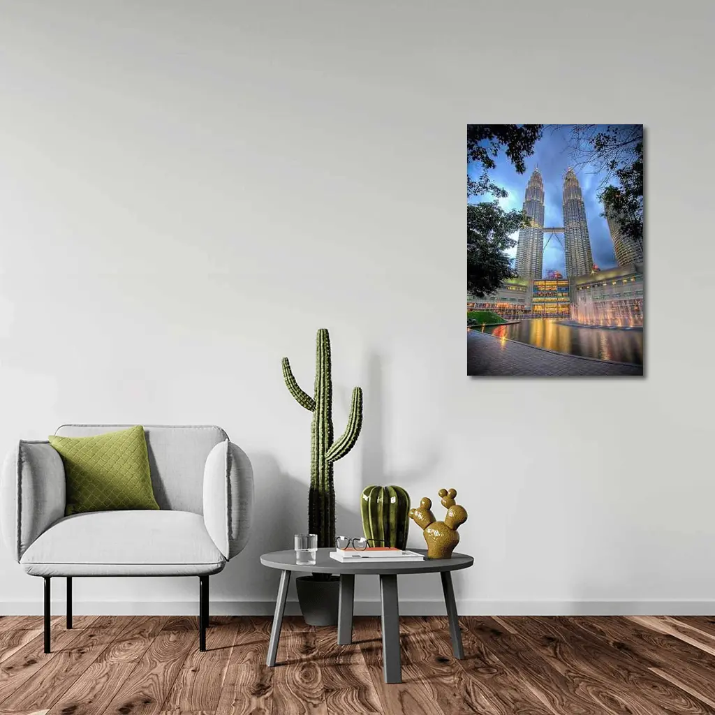 Petronas Twin Towers Kuala Lumpur Night Fountains – Wall Art