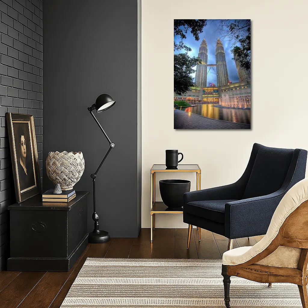 Petronas Twin Towers Kuala Lumpur Night Fountains – Wall Art