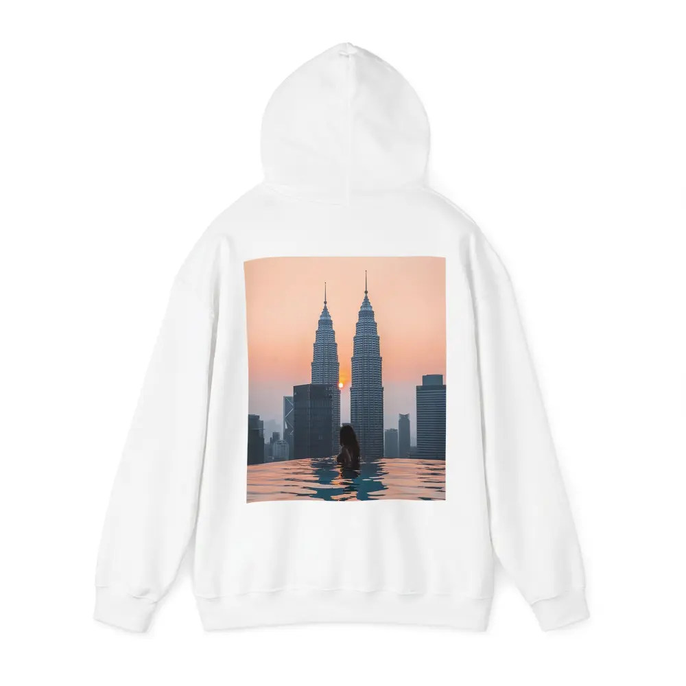 Woman Infinity Pool Petronas Towers Sunset – Hoodies