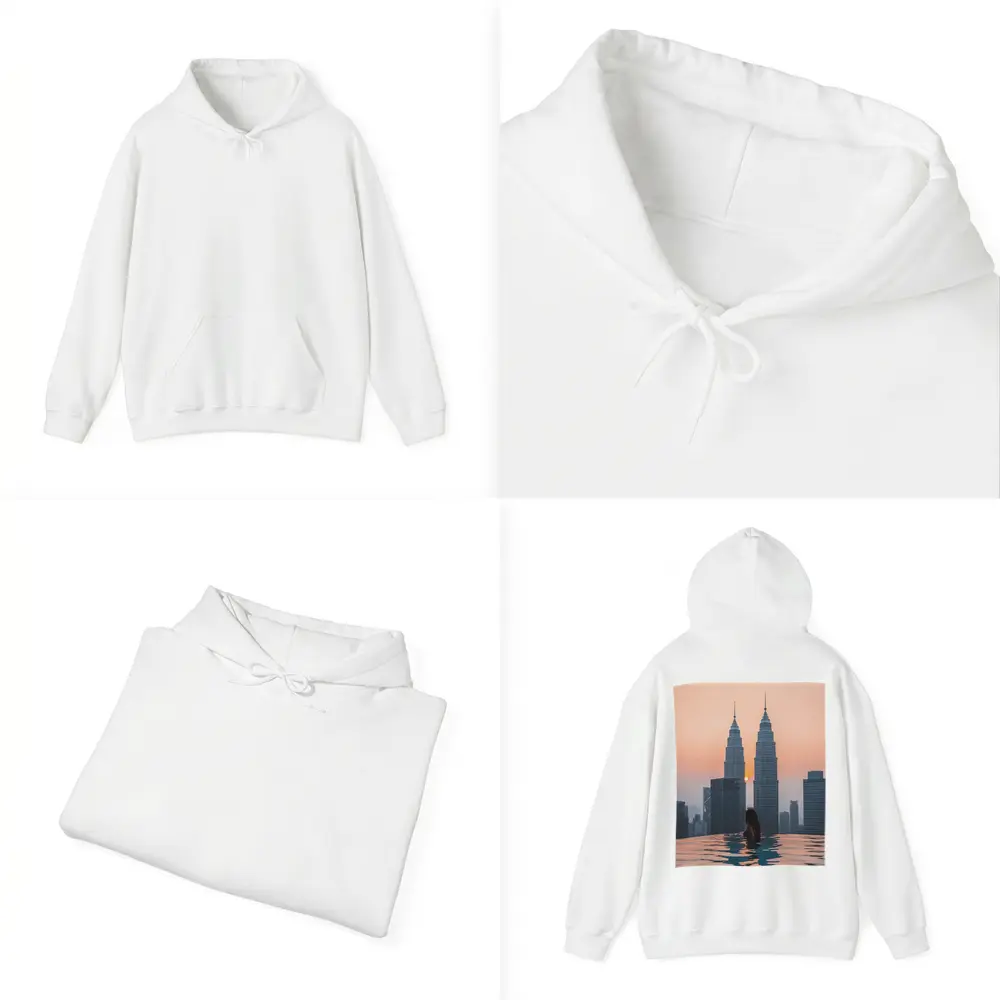 Woman Infinity Pool Petronas Towers Sunset – Hoodies