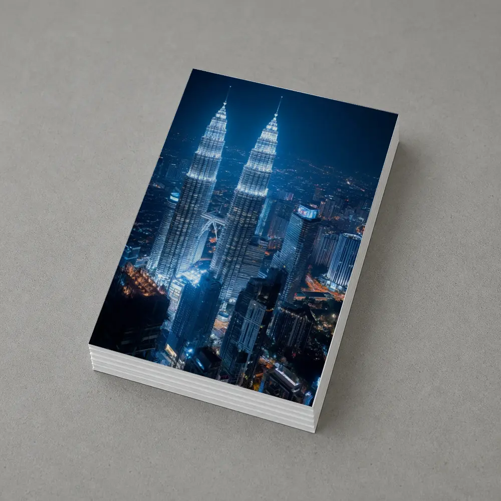 Petronas Twin Towers Kuala Lumpur Night Skyline – Postcards