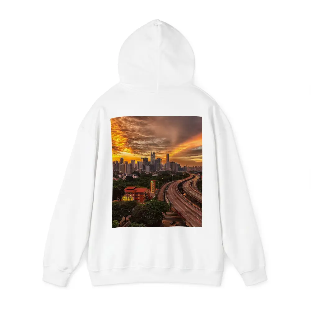 Kuala Lumpur Skyline Fiery Sunset Cityscape – Hoodies
