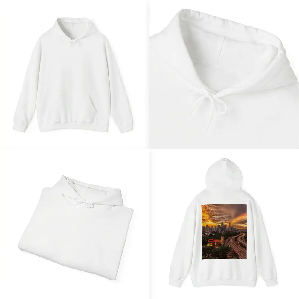 Kuala Lumpur Skyline Fiery Sunset Cityscape – Hoodies