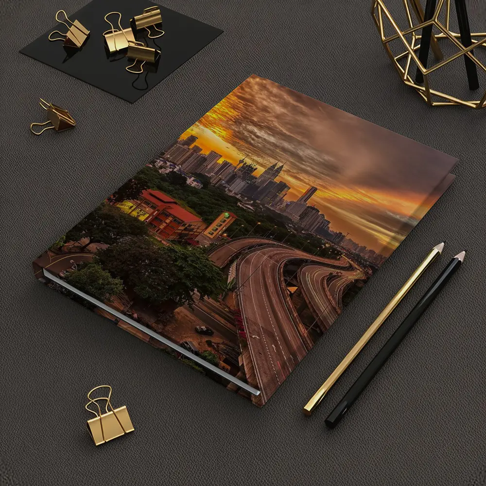 Kuala Lumpur Skyline Fiery Sunset Cityscape – Notebooks